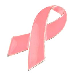 Pins, Brooches Women Jewelry Pink Ribbon Enamel Brooch Pins Lapel Button Badge Surviving Breast Cancer Awareness Hope Badges