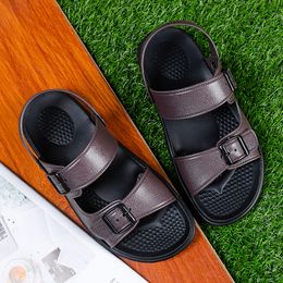 Sandálias femininas que vendem masculino transfronteiriço High High Men 2024 Summer Soft Sole Casual Beach Trend Sandas and Slippers Código: 35qx 32