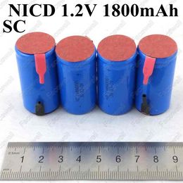 6pcs brand SC nicd battery 1.2v 1800mah Sub C 20A ni-cd cell subc for 7.2v rechargeable