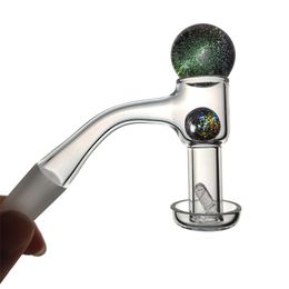 With Marble Ball US grade Bangers Terp Smoking Accessories 10mm 14mm Male Jiont Slurper Beveled Edge Glass Nail Seamless 2mm Thick Fully Weld Banger FWQB02