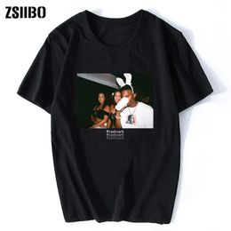 cashcarti 1PC Street Wear Mens Fashion Hiphop Rap Star Cool T-shirt Short Sleeve Unisex Rapper Fan Club Top Vintage Tee