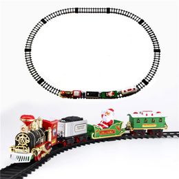 Christmas Simulation Classical Steam Train Railway Remote Control Train Light and Sound Children's Toys Gifts