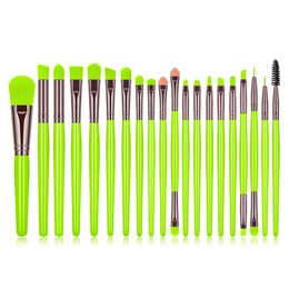 20Pcs Fluorescent Makeup Brushes Set Face Powder Blush Concealers Eye Shadows Make Up Brush beauty tools maquiagem