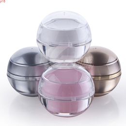 5g High Quality Ball Shaped Acrylic Refillable Bottles Empty Pot Makeup Jar Travel Face Cream Lotion Cosmetic Containergood qty