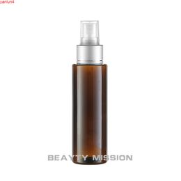 100ML Brown Flat Shoulder Plastic Spray Bottle , 100CC Empty Cosmetic Container Toner / Water Travel Packaging Bottlegood high qualtity