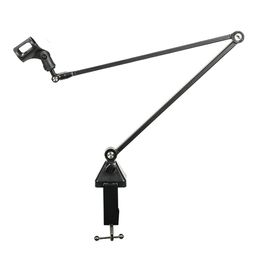 Microphone Boom Arm Stand Spring Free Gear Adjustment Adjustable Suspension Scissor Bracket Tripod Mic Stand for Live Studio