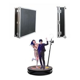 Party Decoration 360 Pobooth Machine Flight Case Roadcase 360pro Slow Motion Rotating Portable Selfie Platform Spin Degree Po Booth Stand