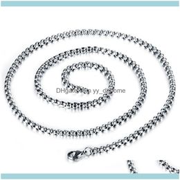 Chains & Pendants Jewelrychains 1.5Mm Stainless Steel Necklaces Box Polished Bulk Lobster Clasps Fashion Aessories Jewellery Wholesale Drop De