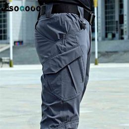 Military Tactical Pants Men SWAT Combat Army Trousers Many Pockets Outdoor Hikling Waterproof Wear Resistant Casual Cargo 210715