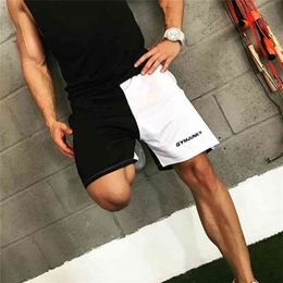 Men's Mesh Quick-Dry Fitness Shorts Outdoor Running Exercise Breathable Short Pants Jogging Casual Patchwork Summer 210712
