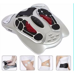 Electric Foot Massager Far Infrared Heat Anio Electromagnetic Points Reflexology Feet Massage Machine Slimming Belt EMS Pad Care Y181122