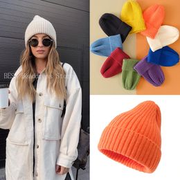 Beanie Winter for Women Men Boys Girls Crochet Skullies Hat Solid Color Unisex Autumn Knitted Beanies Caps Wild Accessories