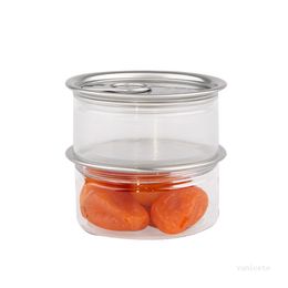 Storage Bottles Clear plastic jar PET with metal lid airtight tin Can pull ring Concentrate Container food Herb Storage T2I51782