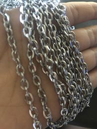 Lot 10meter 4.5mm Rolo Oval Link Chain Stainless Steel Fashion Strong Jewellery Findings Marking DIY Silver