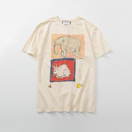 2020 new summer style casual lady g507 zoo rabbit elephant digital print T-shirt m-2xl 100073