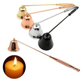 Candle Wick Snuffer Belt Shape Stainless Steel Candle Extinguisher Snuffer Accessory with Long Handle for Put Out Candle Flame