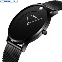 CRRJU Men's Watches Top Brand Luxury Fashion Business Quartz Men Wristwatch Steel Band Waterproof Clock Horloges Mannens Saat 210517
