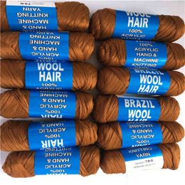 1PC Wholesale Brazilian Wool Hair 5BallsLlot Brazil Brazilian Wool Hair Acrylic Fibre for Braiding Y211129