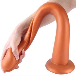 Nxy Anal Toys Super Long Snake Dildo Sex Toys for Women Men Anus Butt Plug Vaginal Dilator Prostate Massage 1208