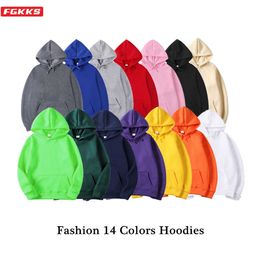 FGKKS Fashion Brand Men Solid Hoodies Spring Autumn Men's Casual Hoodies Sweatshirts Street Trendy Wild Pullover Hoodies Male Y0804