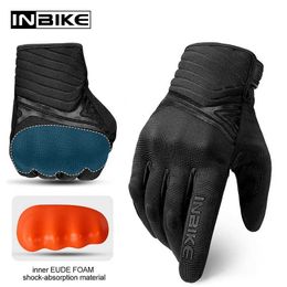 INBIKE Hard Shell Protection Motorcycle Gloves Men Shockproof Thicken TPR Palm Pad Motorbike Gloves for Riding Motocross Gloves H1022