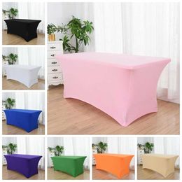 21 Colours Wedding Spandex Table Cloth Cover Linen Lycra Rectangle el Banquet Party Meeting Room Decoration 211103