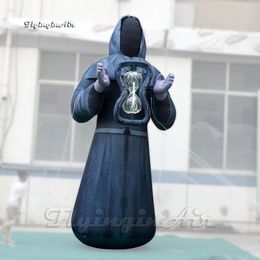 Outdoor Halloween Decorative Inflatable Magician Balloon 5m Death Model Blow Up Faceless Wizard For Carnival Party Parade Decoration