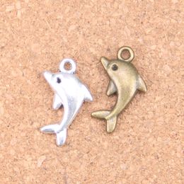 71pcs Antique Silver Bronze Plated lovely dolphin Charms Pendant DIY Necklace Bracelet Bangle Findings 23*13mm