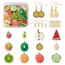 10Pcs Fruit Yellow Banana Resin Charm Pendant DIY Necklace Jewelry Craft making