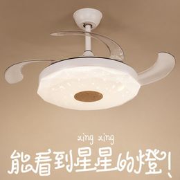 Ceiling Fans Nordic Fan Lamp For Living Room Modern Minimalist With Led Light Bedroom Ventilador De Techo Home Decor BC50