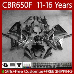 Body Kit For HONDA CBR 650F CBR650F 11 12 13 14 15 16 Fairings 73No.100 CBR 650 CBR650 F 2011-2016 650CC CBR-650F CBR-650 2011 2012 2013 2014 2015 2016 Bodywork Grey black