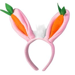 New Easter Adult Kids Cute Rabbit Ear Headband Prop Plush Hairband Anime Cosplay Bunny Party Decorations W6