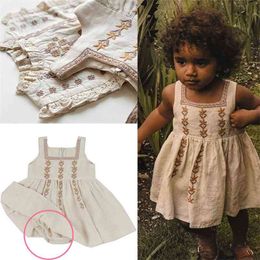 Little Kid Girl Summer Dress Baby s Vintage Apo European American Style Brand Clothes Beautiful 210619