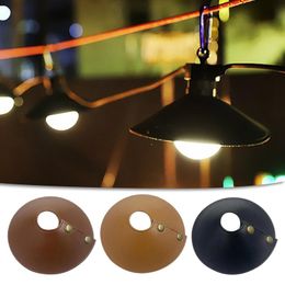 Lamp Covers & Shades Vintage Chic Leather Lampshade PU Protector Dust Cover Home Room Camping Equipment