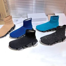knitted elastic Socks boots Spring Autumn classic Sexy gym Casual women Shoes Fashion platform men sports boot Lady Travel Thick sneakers Large size 36-42-45 us4-us11