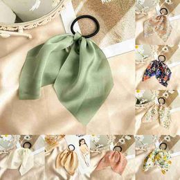 Bow Elastic Hair Rope For Girl Boutique Grosgrain Bows Hair Ribbon For Women Band Hair Accessories Gift