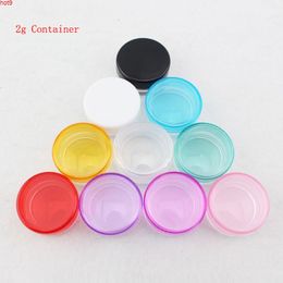 Mini Cosmetic Plastic Cream Jar Pot,2g Eye shadow Makeup Face Sample Container Lip Balm Cans,Empty Containers Cosmeticsgood qty