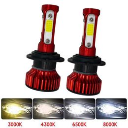 Car Headlights Mini LED Headlight H7 H4 H1 H11 H3 H13 H27 880 9006 80W 16000LM 6500K 12V 24V Auto Headlamp COB Fog Light Bulb