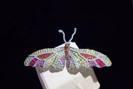 multi Colour insect butterfly brooch pins 925 sterling silver with cubic zircon fine women Jewellery