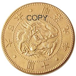 JP(14-16) Japan 10 Yen Gold-Plated Asian Meiji 9/10/13 Year Craft Copy Coin home decoration accessories