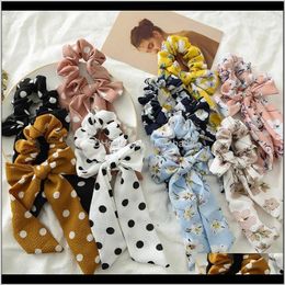 Chiffon Hair Scrunchies Bowknot Ribbon Elastics Hair Bands Scrunchy Flowers And Round Dot Hair Rope Pxsxj Cxrrq