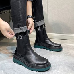 Homens Botas de Chuvas Homem Chelsea Botas Masculinas Ankle Botas Homens Homens Casuais Borracha Sapatos de Chuva Impermeável Estilo Best-seller