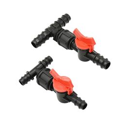 T-type 1/2" 3/4" Garden Hose Tee Water Splitter Tap Connector 3-way Pe Pipe Joint Drip Irrigation Fittings 1pcs Watering Equipments