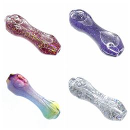 Luxury Colourful Pipes Freezable Liquid Glitter Sparkle Filled Pyrex Thick Glass Smoking Tube Handpipe Portable Handmade Dry Herb Tobacco Oil Rigs Philtre Bong DHL