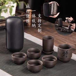 pot Beautiful and easy pot kettle,Chinese Travel Ceramic Portable set,Ceramic Tray Coffee Cup gaiwan