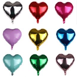 Party Supplies 18 Inch Heart-shaped Light Version Monochrome Aluminum Film Balloon Parties Birthday Wedding Room Decoration Heart shape Rose Gold