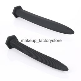 Massage 2020 New Black Silicone Urethral Dilators Penis Plug Chastity Horse Eye Stick Male Masturbator Urethral Plug Sex Toys For Men