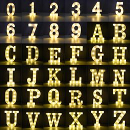 26 Alphabet Letter LED Light 3D Number Battery Lamp Marquee Sign Night Light For Wedding Birthday Party Deco Home Bedroom Supply