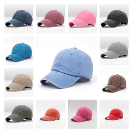 European and American spring and autumn baseball cap summer outdoor pure color hat washed to make old cowboy hat T2I51926