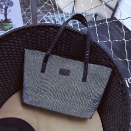 HBP Non-Brand Bag Women's Korean version canvas Fashion Shoulder solid Colour linen big sport.0018